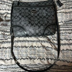 Coach Black/Grey Signature Crossbody Bag